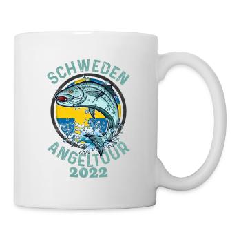 Schweden Angeltour Angeln in Schweden 2022 - Tasse - Weiß - Rechts
