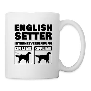 English Setter Internet Englischer Setter - Tasse - Weiß - Rechts