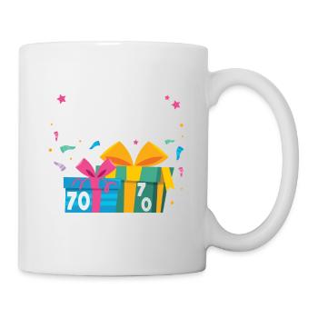 Club der alten Schachteln 70 Jahre 70. Geburtstag - Tasse - Weiß - Rechts