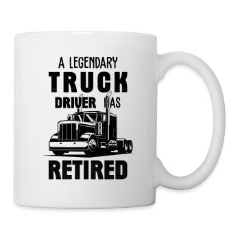 A legendary truck driver has retired LKW-fahrer - Mug - white - Right