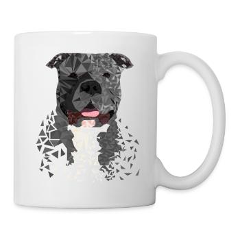 American Bully XL Polygon artistically designed - Mug - white - Right