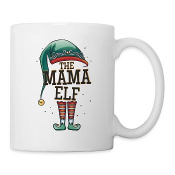 Die Mama Elfe The Mama Elf Weihnachts Outfit Mutti - Tasse - Weiß - Rechts