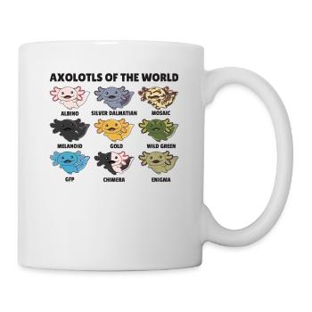 Axolotls aus der Welt süße Tiere Axolotl Arten - Tasse - Weiß - Rechts