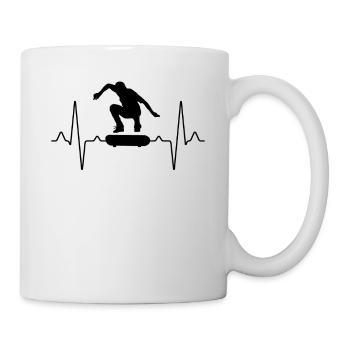 Skater Skate Heartbeat - Mug blanc - blanc - Droite