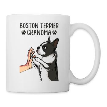 Boston Terrier Grand-mère Chiens Maîtresse - Mug blanc - blanc - Droite
