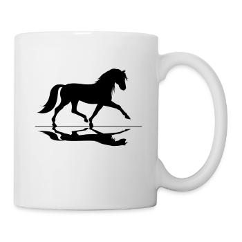 Pferde Reiten Pferdemotiv Reitmode Reitstall - Tasse - Weiß - Rechts