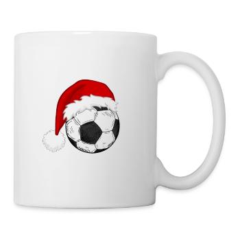 Footballers Christmas design football christmas hat - Mug - white - Right