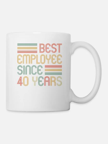 40 Jahre im Dienst 40 Jähriges Dienstjubiläum - Tasse - Weiß