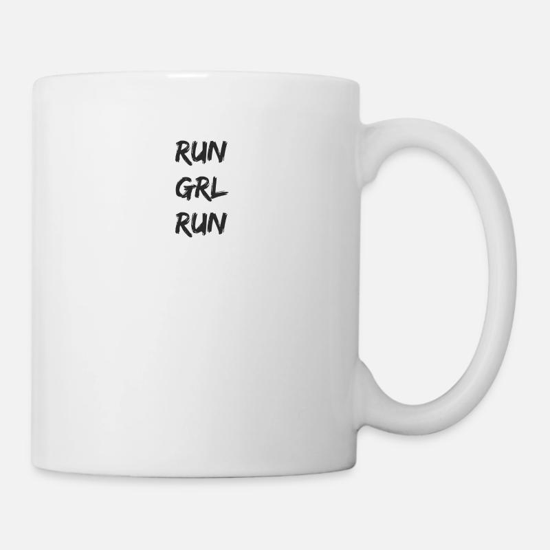 Laufen - run grl run - Tasse - Weiß