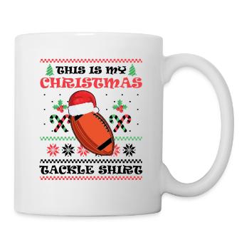 Das Ist Mein Weihnachts-Tackle American Football - Tasse - Weiß - Rechts