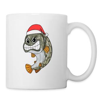 Noël du poisson brochet - Mug blanc - blanc - Droite