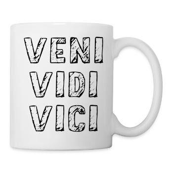 veni vedi vici latin success successful Caesar - Mug - white - Right