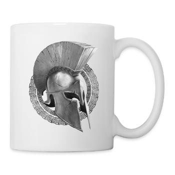 casque spartiate symbole sparte - Mug blanc - blanc - Droite