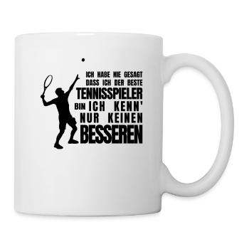 Der Beste Tennisspieler - witziger Spruch - Tasse - Weiß - Rechts