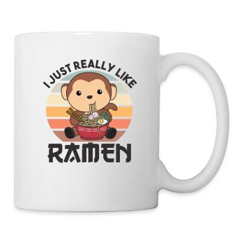 Ramen Japanese noodle sweet monkey eats ramen - Mug - white - Right