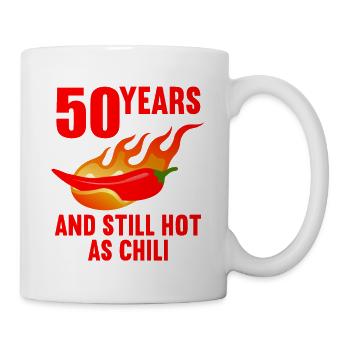 50 years as spicy as chili 50th birthday - Mug - white - Right