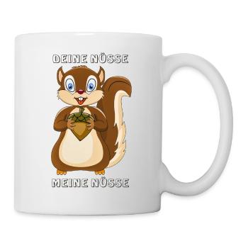 EICHHÖRNCHEN DEINE NÜSSE MEINE NÜSSE - Tasse - Weiß - Rechts