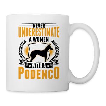 Podenco Woman Spanish Greyhound Ibizan Hound - Mug - white - Right
