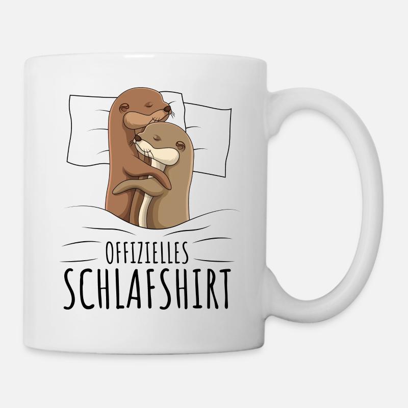 Otter Schlafshirt - Tasse - Weiß