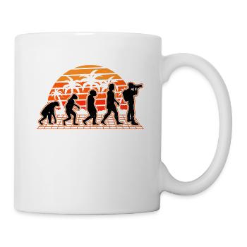 Photographer Evolution Sunset Camera Photojournalist - Mug - white - Right