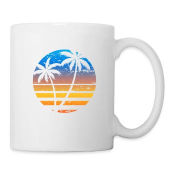 Fuerteventura Sommer Sonne Strand Meer Palmen - Tasse - Weiß - Rechts