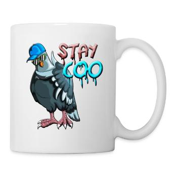 Vogel Vogelbeobachtung Tauben Vögel Stay Coo Taube - Tasse - Weiß - Rechts