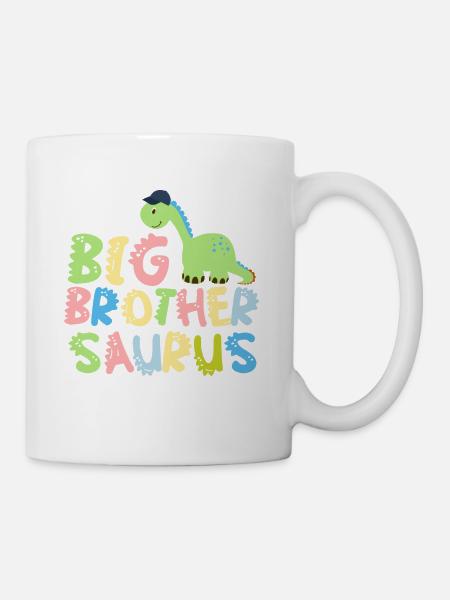 Befördert Zum großen bruder Saurus Dinosaurier - Tasse - Weiß