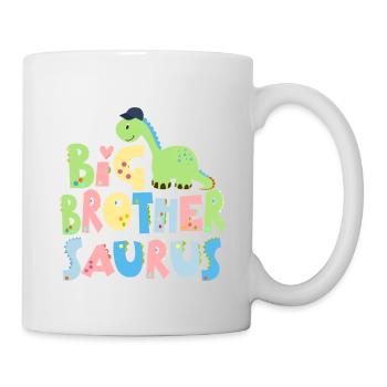 Promoted to big brother Saurus Dinosaur - Mug - white - Right