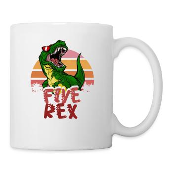 5ème anniversaire Garçon cinq Rex Dinosaur Dino - Mug blanc - blanc - Droite