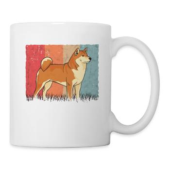 Shiba Inu Retro Vintage Akita Inu - Tasse - Weiß - Rechts