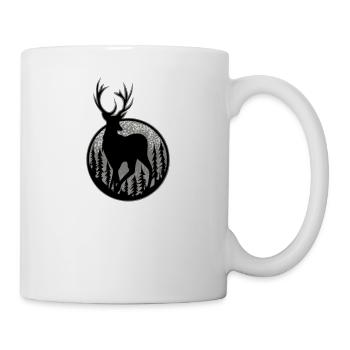 Red Deer I Deer Antler Hunter Hunting Motif pour - Mug blanc - blanc - Droite