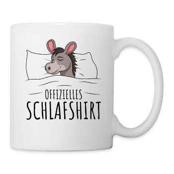 Esel Offizielles Schlafshirt - Tasse - Weiß - Rechts