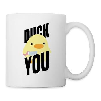 Duck you Ente Mit Messer Duck with Knife Meme Fun - Mug - white - Right