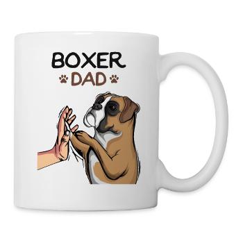 Boxer Hunde Papa Herrchen - Tasse - Weiß - Rechts