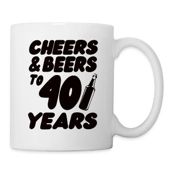 40 Geburtstag - Tasse - Weiß - Rechts