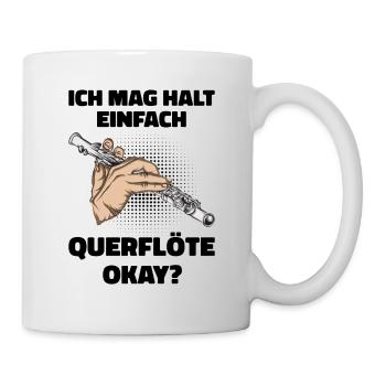 Querflöte - Tasse - Weiß - Rechts