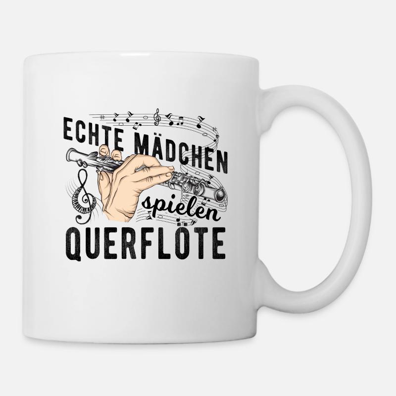 Querflöte - Tasse - Weiß