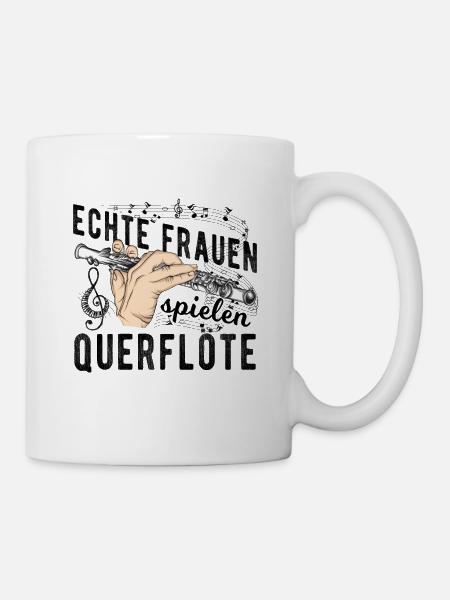 Querflöte - Tasse - Weiß