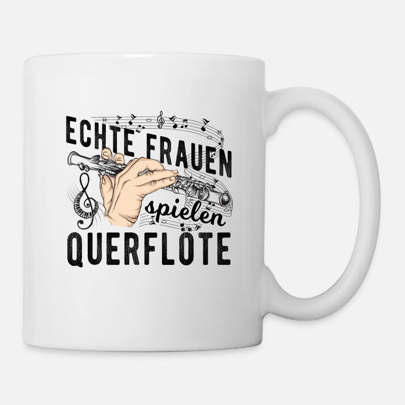 Querflöte - Tasse - Weiß