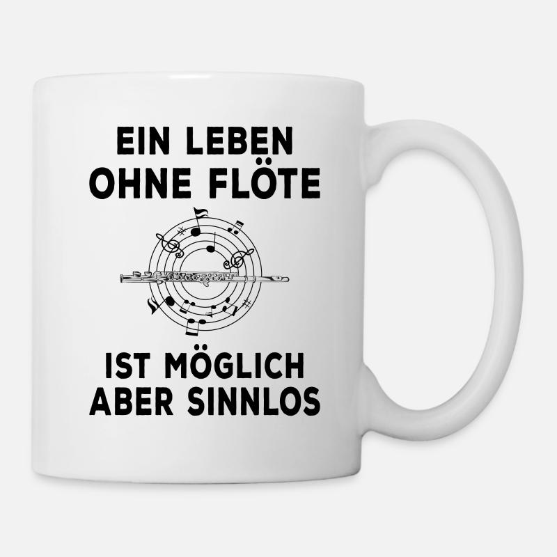 Querflöte - Tasse - Weiß