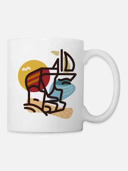 Scène de la mer Baltique - Mug blanc - blanc