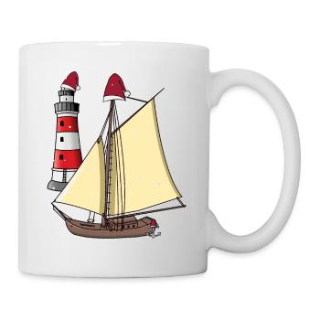 Voilier Nikolaus Santa Ahoi Noël maritime - Mug blanc - blanc - Droite