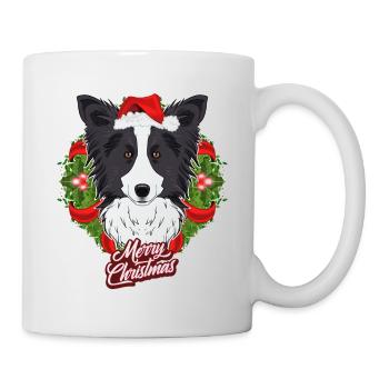 Border Collie Lover I Merry Christmas Border - Mug - white - Right