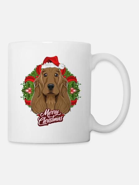 Cocker Spaniel Lover I Merry Christmas Cocker - Tasse - Weiß