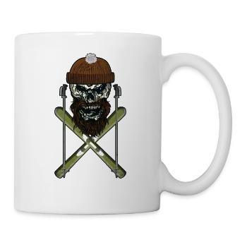 Ski skiing Skiing Skiing Skull Skier - Mug blanc - blanc - Droite