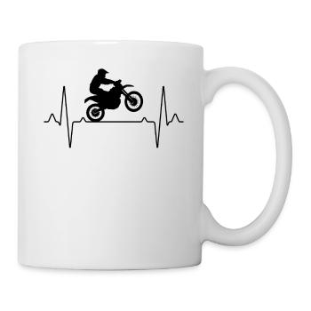 Motocross Heartbeat - Mug blanc - blanc - Droite