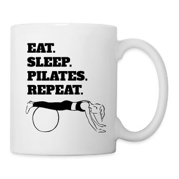 Pilates Spruch Mädchen Yoga stolze Sportlerin - Tasse - Weiß - Rechts