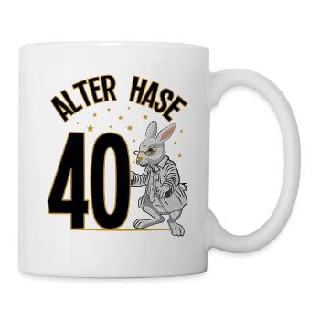40 Geburtstag Geschenke lustig 40. Geburtstag Mann - Tasse - Weiß - Rechts