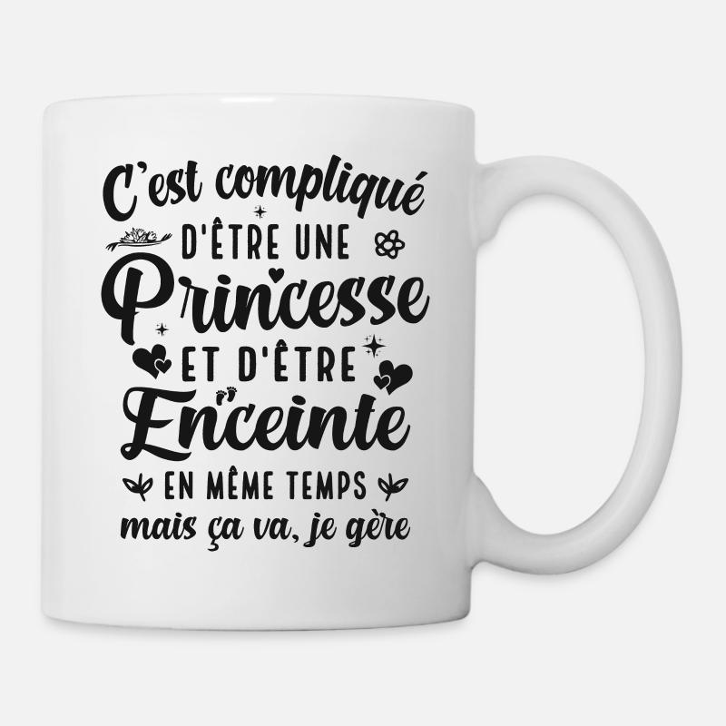Cadeau Princesse Et Enceinte En Même Temps - Mug blanc - blanc