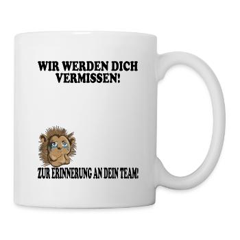 Wir werden dich vermissen Stacheltier weinen Igel - Tasse - Weiß - Rechts
